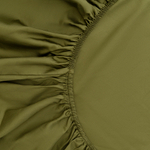 Простыня на резинке из сатина из коллекции meditation, olive, 160х200х30 см