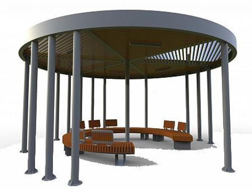 Навес Медуза с лавками Большой