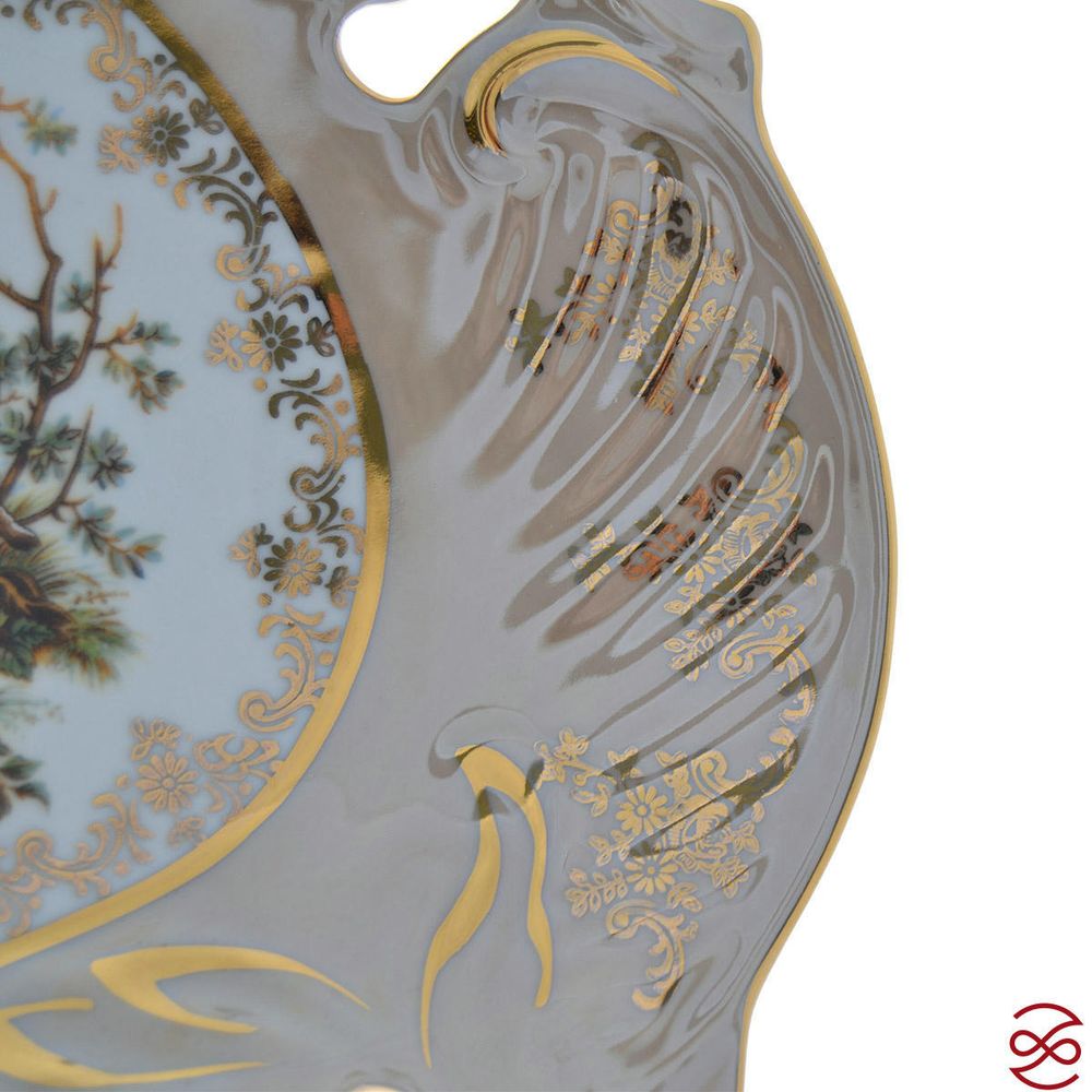 Салатник ракушка Queen's Crown Охота Бежевая 28 см