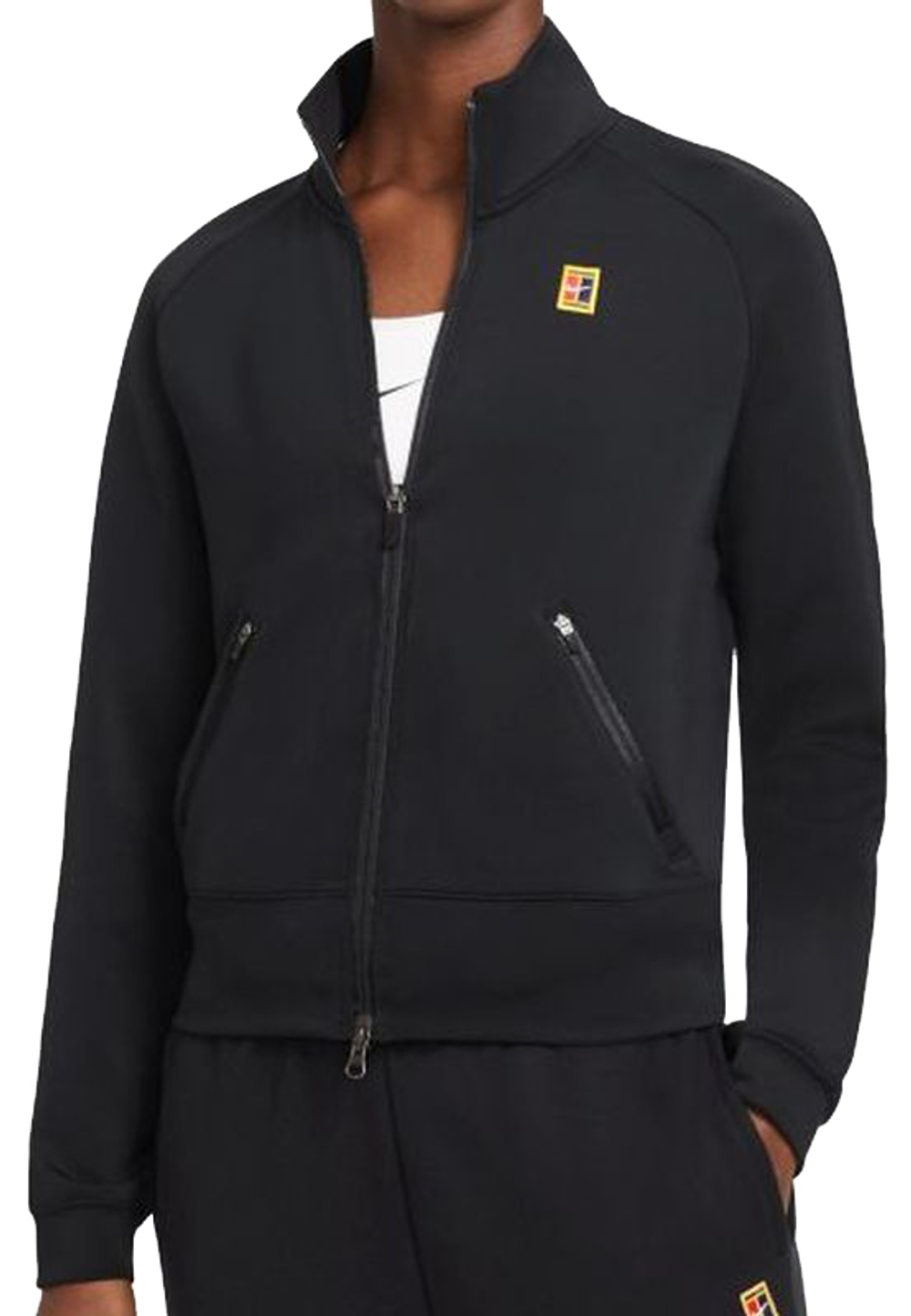 Женская Кофта теннисная Nike Court Heritage Jacket FZ W - black/black