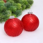 Набор шаров «Загадка» 10 см (в наборе 2 шт), Красный