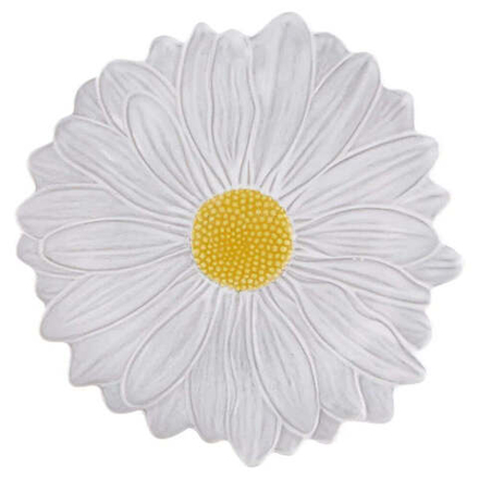 Тарелка десертная Maria Flor белая с ромашкой (21.5 см)