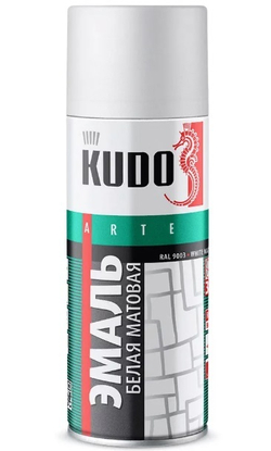 Эмаль универсальная Kudo, белая матовая, 520мл, арт. KU-1101