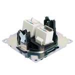 Розетка компьютерная 2-местная RJ-45 (механизм) ,STEKKER ,GLS00-7109-05, серия Катрин, черный 50007