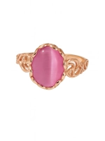 Кольцо серебряное со вставкой кошачий глаз