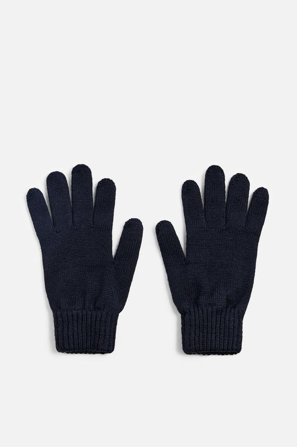 ZARA ШЕРСТЯНЫЕ ПЕРЧАТКИ, МОРСКОЙ СИНИЙ