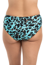Бирюзовые плавки с леопардовым принтом (Размер: L) (Цвет: бирюзовый)