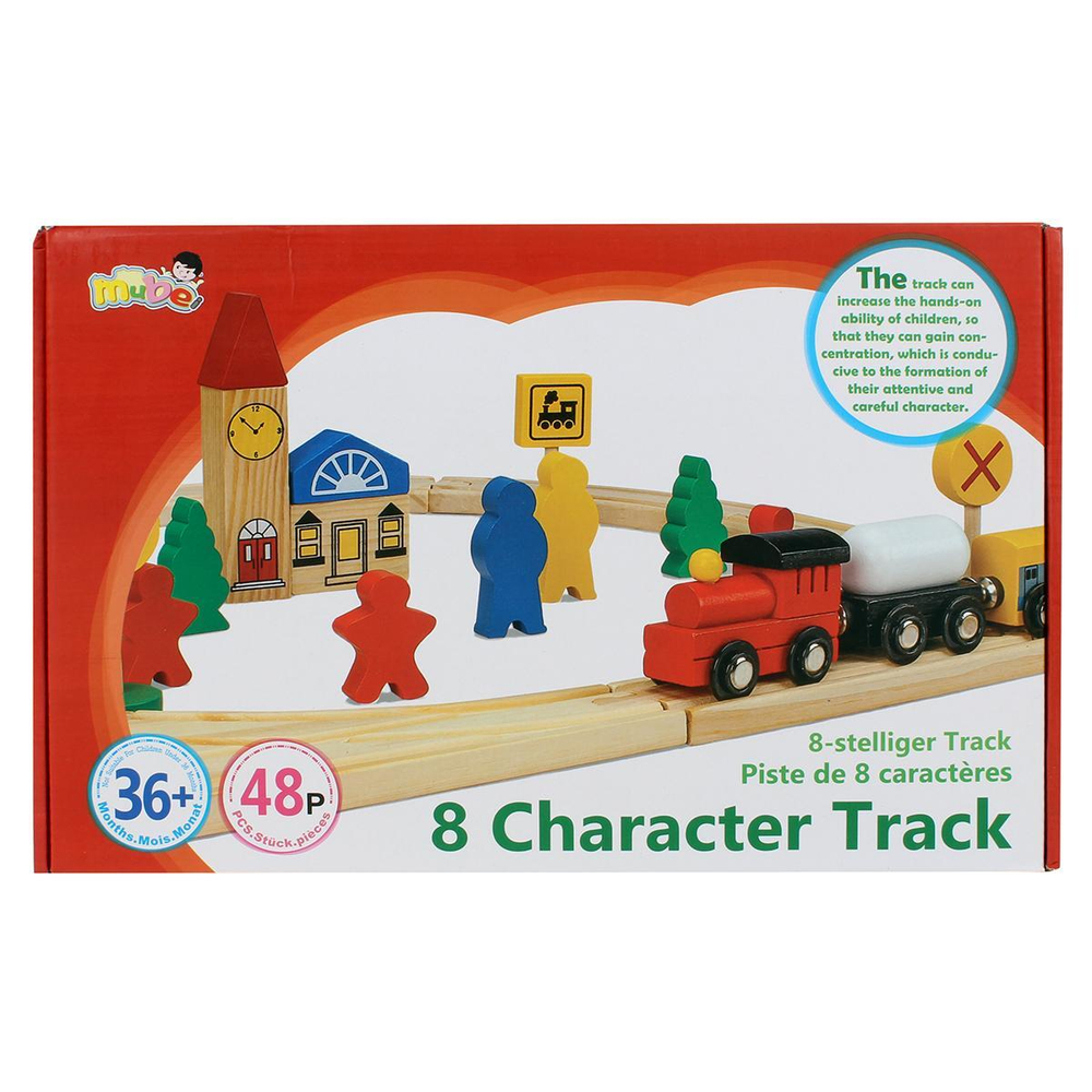 Развивающая игрушка Деревянная дорога 48 элементов, коробка C-41882