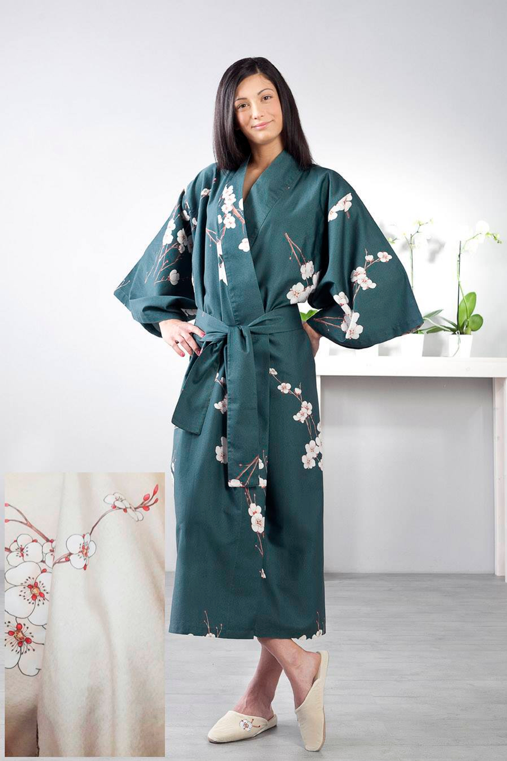 Халат-кимоно Mirabello Floralie белый