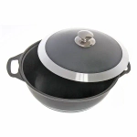 Кастрюля-жаровня 3л литой алюминий с крышкой ж30а