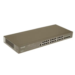 Коммутатор TENDA TEG3328F Коммутатор L2 управляемый в стойку 24-Ports 10 / 100 / 1000Base-T + 4-Porst 1000 Base-X SFP