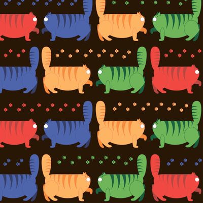 коты на темном фоне