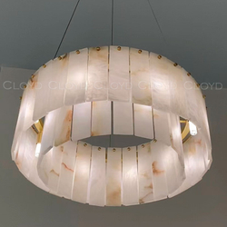 Люстра Cloyd HERCULANUM-A C8 / Ø60 см - алебастр - латунь (арт.11155)