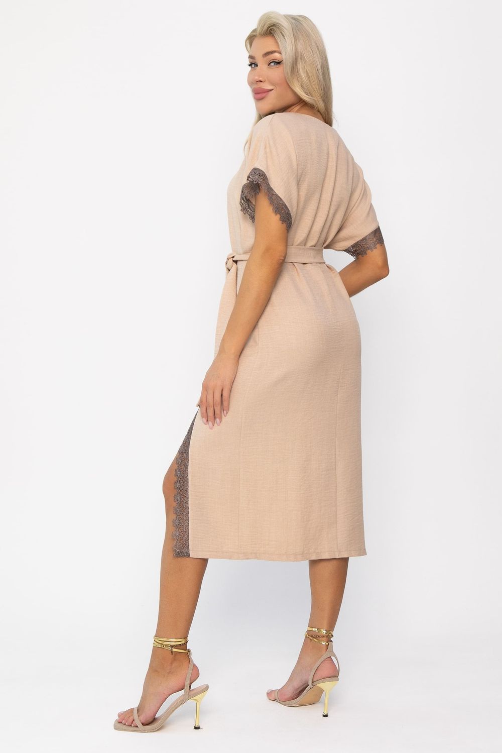 Платье Цветные кружева (бежевое) П13657-18М LT Collection