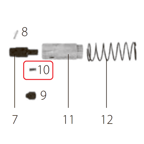 Запчасть №10 для FDPAG-H8. Пружина стопорного штифта
