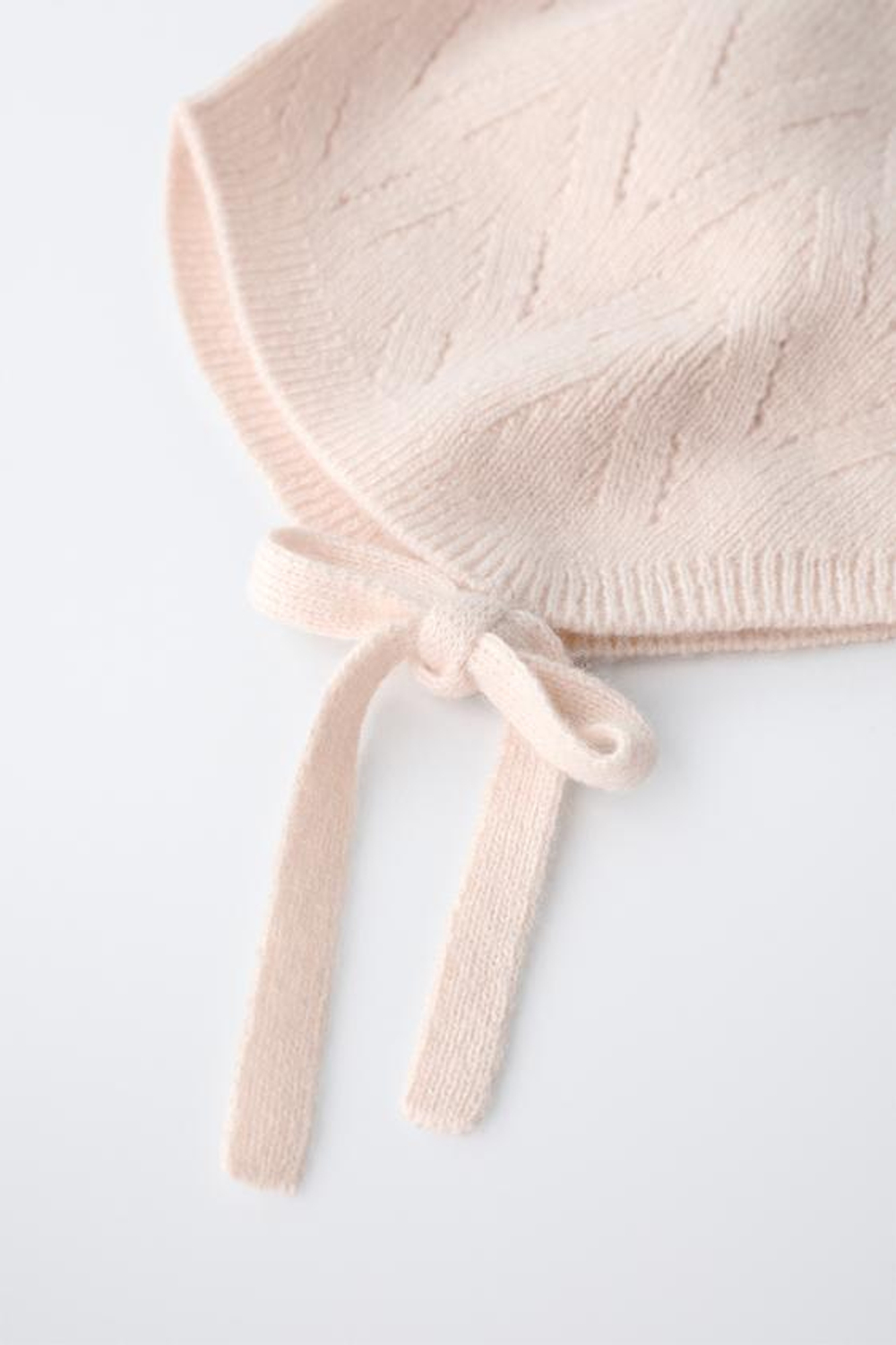 ZARA ЧЕПЧИК ИЗ ХЛОПКА И ШЕРСТИ, СВЕТЛО-БЕЖЕВЫЙ