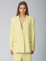 Женский костюм двойка светлый лайм с юбкой миди