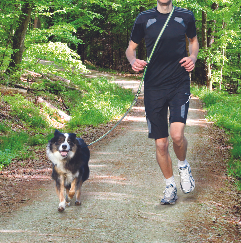 Поводок для пробежки Trixie Jogging Leash, серый/оранжевый