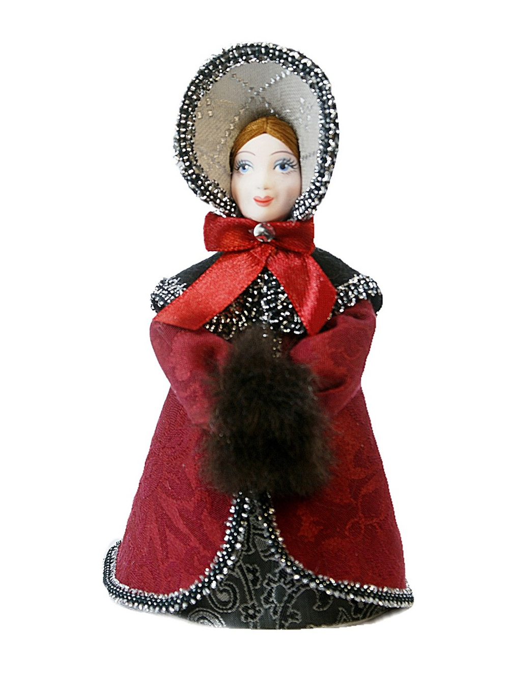 Кукла "Барышня Анна" - krasnyj