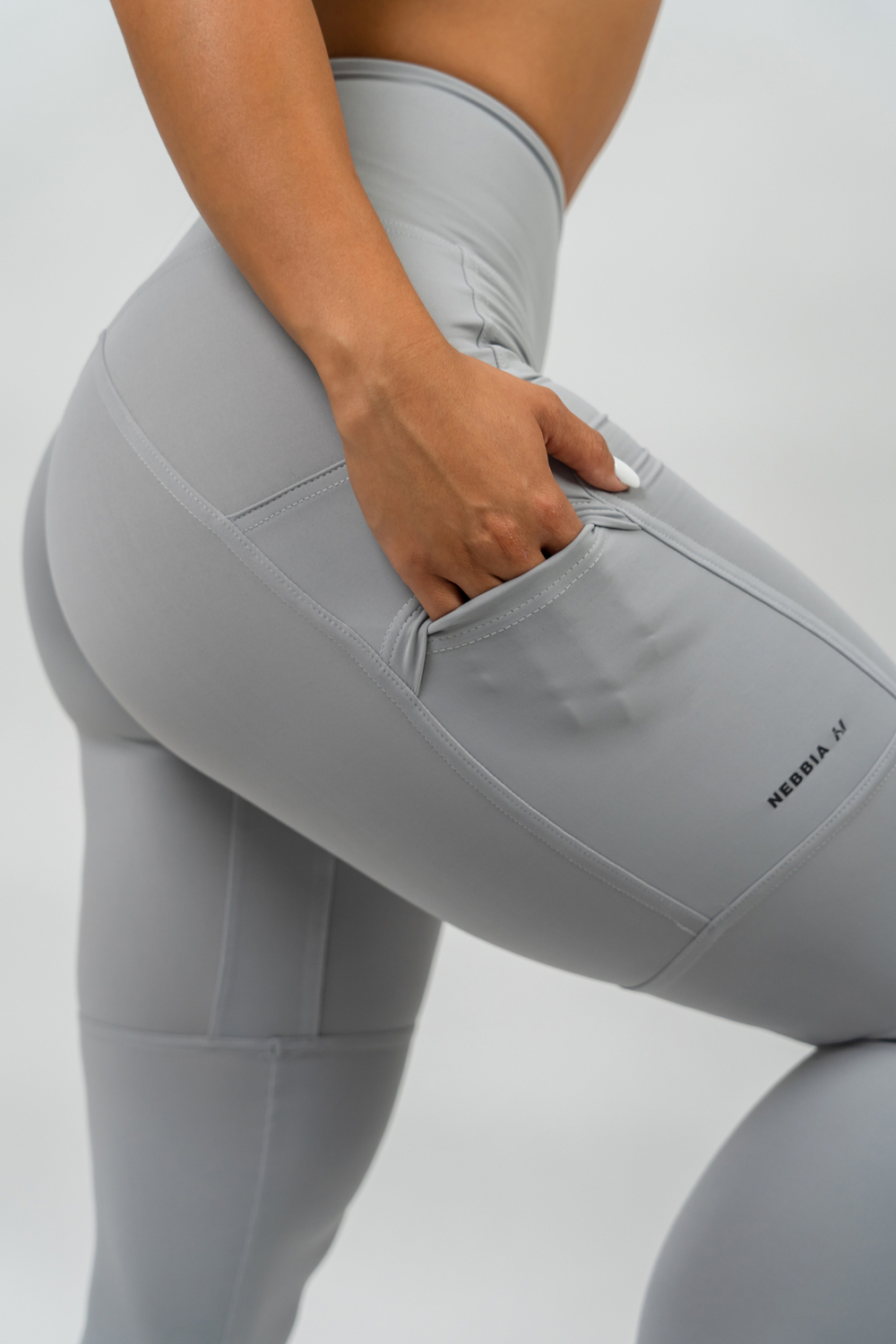 Леггинсы HIGH WAISTED LEGGINGS LEG DAY GOALS 248 Светло-серые