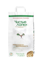 Древесный наполнитель Чистые Лапки для кошачьих туалетов 37 л