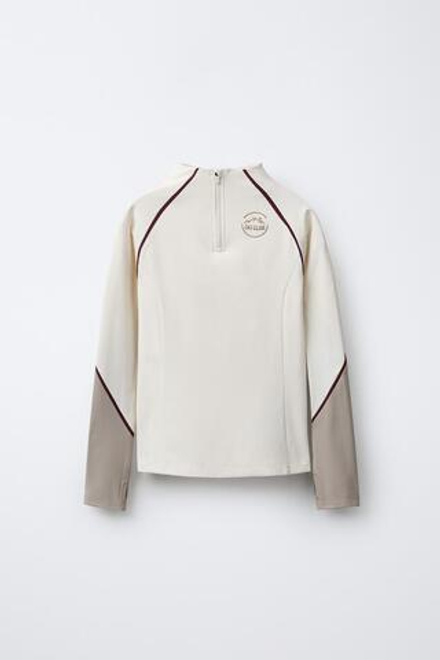 ZARA ТЕРМОФУТБОЛКА С ЛОГОТИПОМ, ЭКРЮ