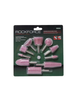 Набор камней абразивных, 10пр.(хвостовик 6мм), в блистере RockForce##Rock FORCE RF-GSK010