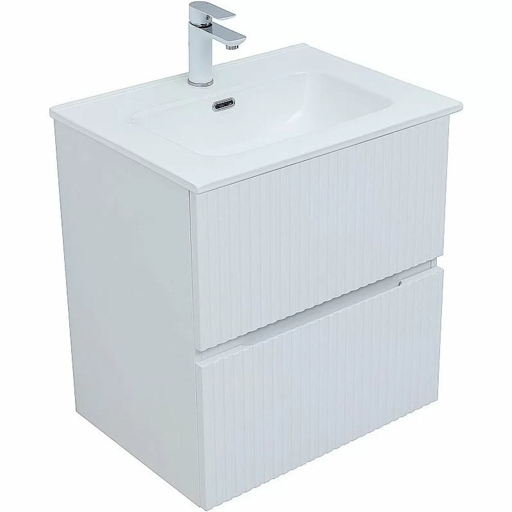 Тумба с раковиной Aquanet Джейн 60 313284 белая матовая