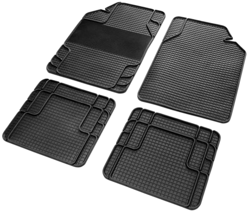 Коврики в салон автомобиля Rival универсальные, без крепежа, без перемычки, литьевой полиуретан, 4 шт., 60001001