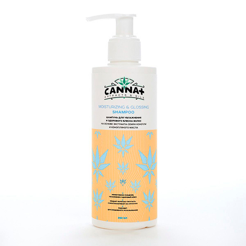 Шампунь для увлажнения и здорового блеска волос Canna+ Moisturizing & Glossing Shampoo 250мл