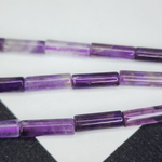 Аметист натуральный, бусина трубочка, цилиндр, р-р 13×4мм, штучно