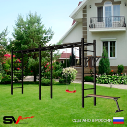 Уличная шведская стенка Sv Sport рукоход х 2 У54900 (Брусья/Скамья/"Лодочка")