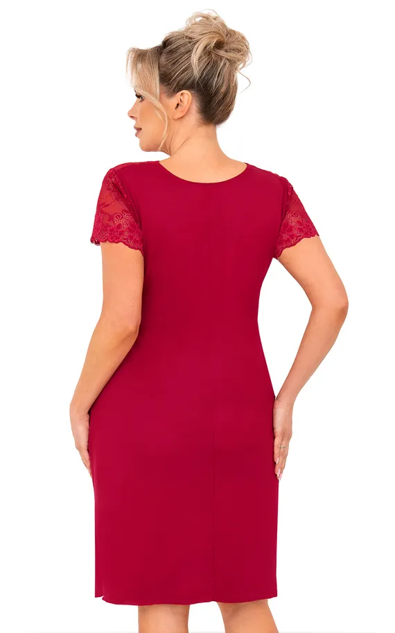 Livia nightdress plus Burgundy