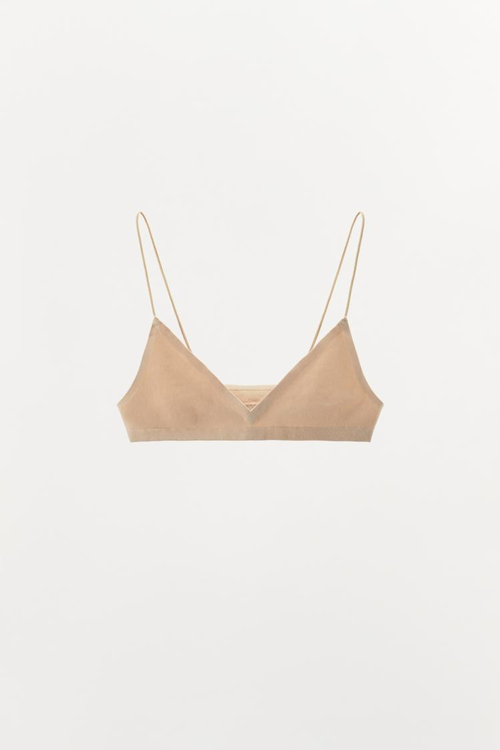 ZARA БЕСШОВНЫЙ БЮСТГАЛЬТЕР НА БРЕТЕЛЯХ, БЕЖЕВЫЙ