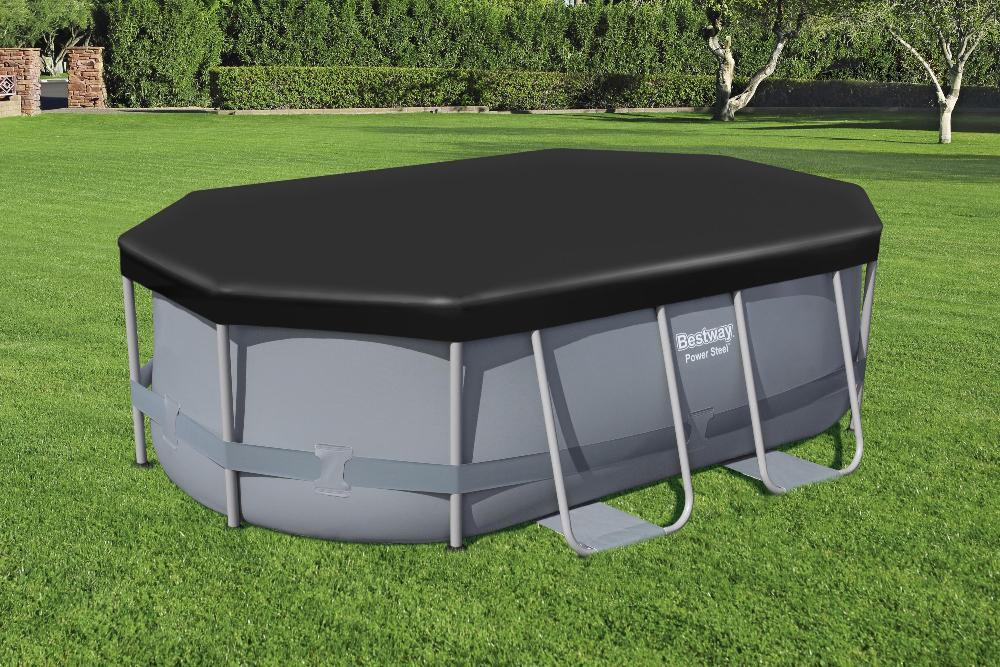 Тент для каркасного бассейна Power Steel Oval Pools 305х200х84 см (Bestway 58424 BW)