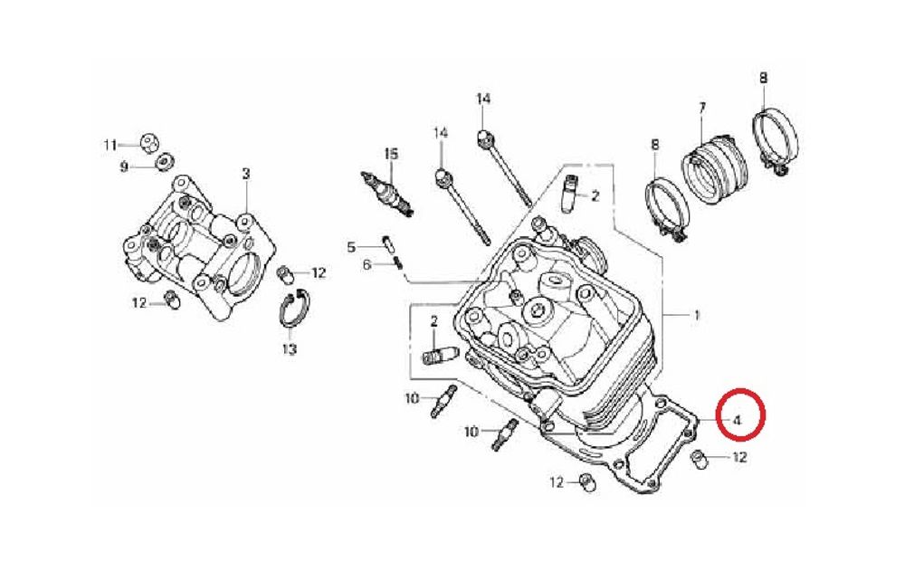 12251-KTY-D30. 12251-KGH-900. 12251-KGH-901. GASKET, CYLINDER HEAD. Honda CBR125, CB125R (CBF125N)