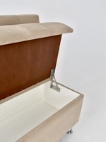 Стильный компактный диван Фабрики ОНИКС из практичного и износостойкого материала с оригинальным дизайном, вместительным ящиком для хранения, мягким наполнителем для дома, дачи и офиса