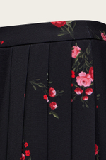 Черная юбка-миди с цветочным принтом "Бланш"