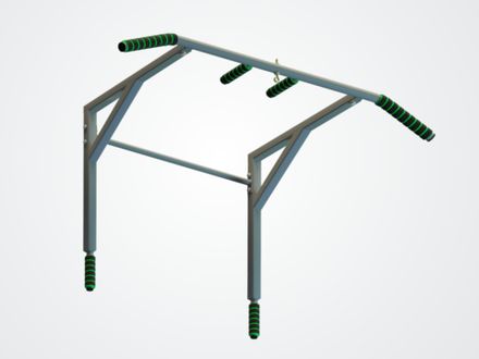 Турник-брусья Рекрут разборный цв. белый Серый