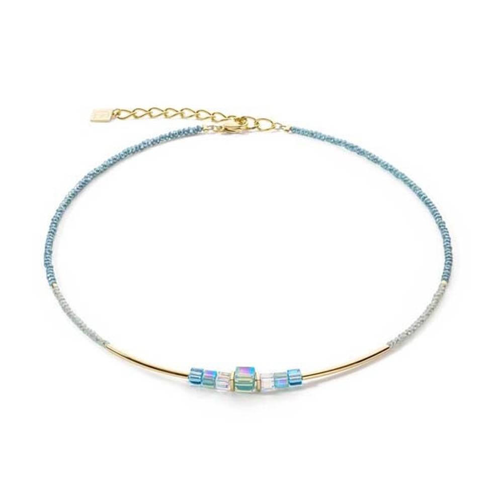 Колье Coeur de Lion Turquoise 5042/10-0600 цвет голубой, золотой