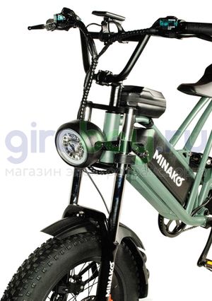 Электровелосипед Minako FOX-S 2.0 (48v/23Ah) Спицы - Оливковый фото 2