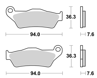 Brembo Колодки тормозные 07BB04SX (1 суппорт)