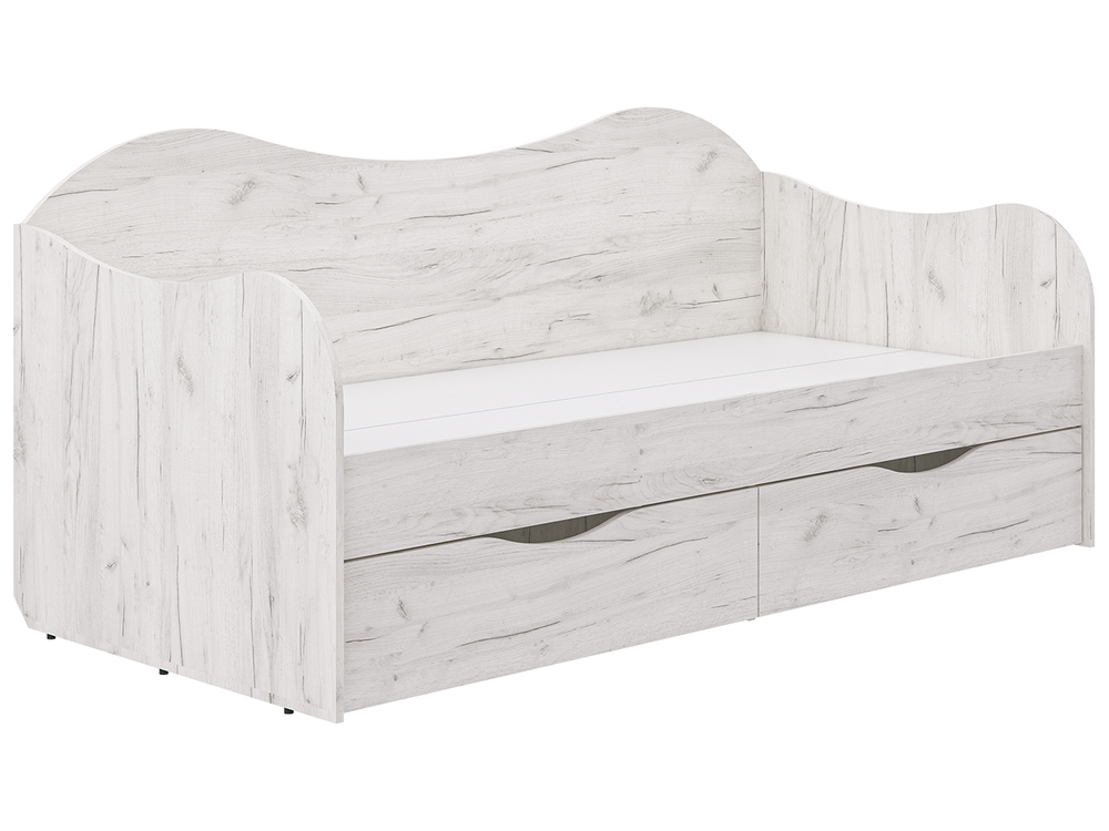 Кровать БОКС 90/2 с ящиками Крафт светлый