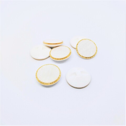 Пуговицы №669, полуножка, 15мм, цв.белый (CB 3311)