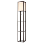 8090/1F COMFI LN25 361 кофейный/белый, дерево/текстиль Торшер Е27 1*60W 220V PRACTIC