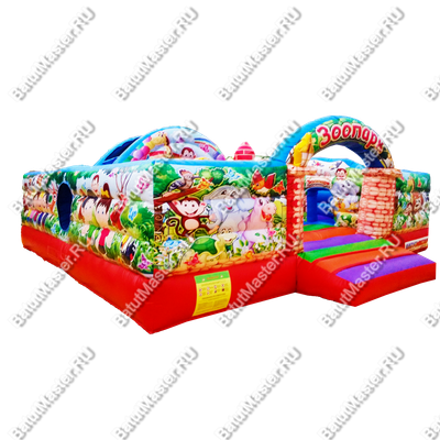 Коммерческий надувной батут " Веселый зоопарк" 6*6*2,6 м