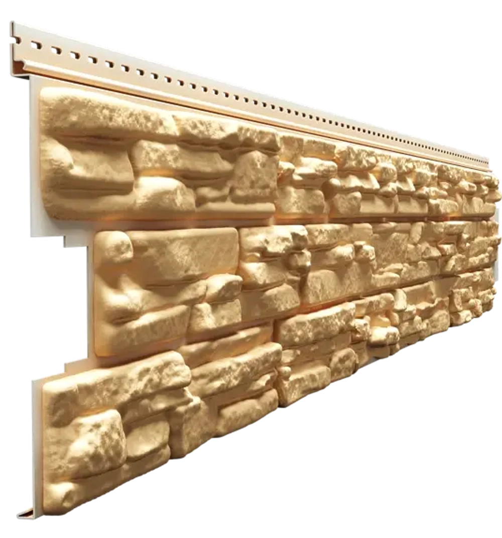 Сайдинг LUX под камень, Rocky, пекан Döcke (Деке)