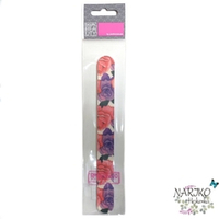 Пилка для ногтей прямая Dewal Beauty 9102747 180/180 грит розы, 18 см.