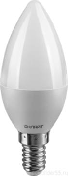 Лампа светодиодная ОНЛАЙТ  Холодный белый свет 6500К Свеча