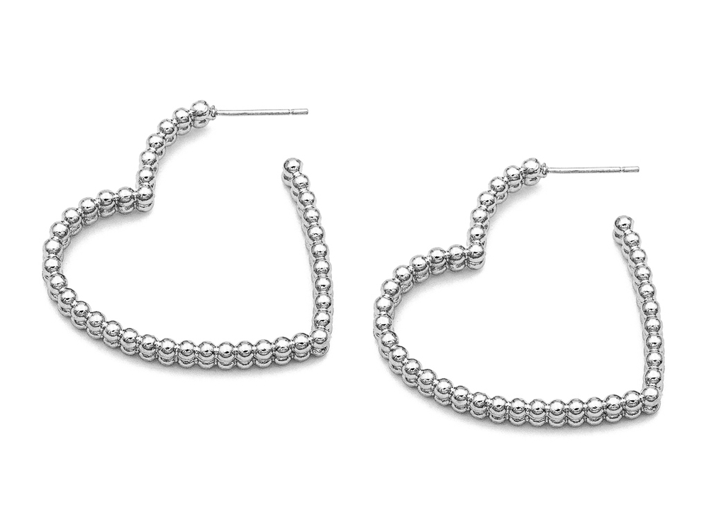 Серьги "Сердце" 33,5мм